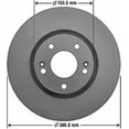 thumbnail image 6 of Front Brake Rotors & Ceramic Pads Kit for Kia Sportage Hyundai Sonata PRK21629F, 6 of 7