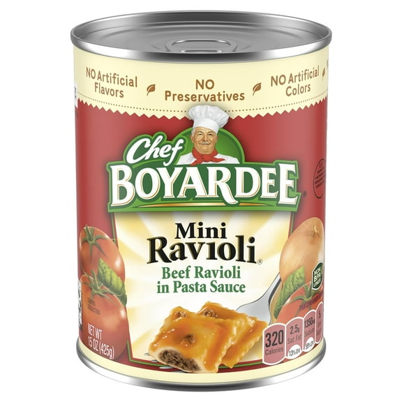 Chef Boyardee Mini Beef Ravioli Microwave Pasta 15 OZ - Pack of 2