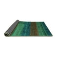 thumbnail image 2 of Ahgly Company Indoor Rectangle Abstract Turquoise Blue Contemporary Area Rugs, 3' x 5', 2 of 4
