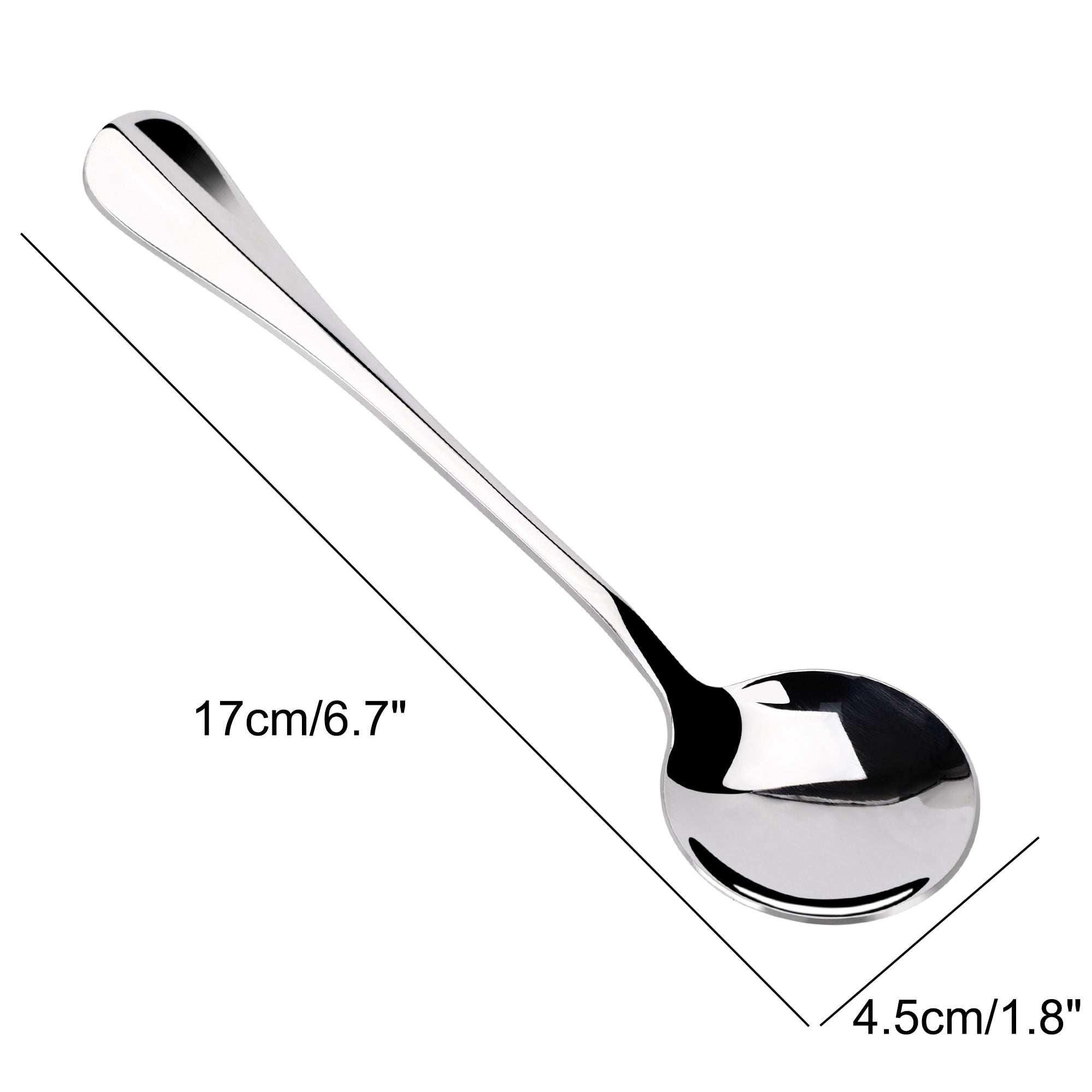 Unique Bargains Stainless Steel Household Kitchen Tableware Spoon 8pcs