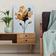 thumbnail image 5 of UXIEQU Abstract Orange Black Flower Canvas Wall Art 15.75x11.81 Inches, 5 of 8