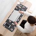 thumbnail image 3 of Long Mouse Pads for Desk,Black Christmas Snowman Pattern Desk Mats on Top Of Desks, Desk Mouse Pad Extra Large with 3mm Non-Slip Base and Stitched Edge for Gaming,Office,Work,Home 31.5x11.8in, 3 of 5