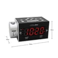thumbnail image 3 of HANNLOMAX HX-135CR Radio Reloj Despertador con Proyección, Radio FM PLL, Alarma Dual, Puertos USB Dobles para Carga 2.4A y 1A, Pantalla LED Blanca, Adaptador AC/DC Incluido., 3 of 5