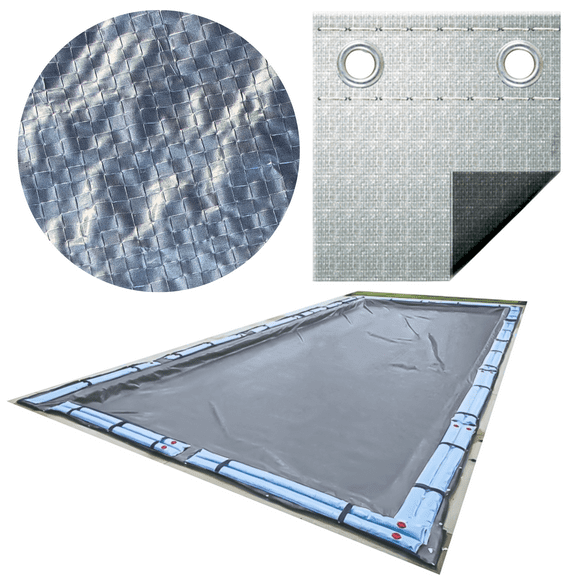 Swimline Hydrotools Silver King Winter Pool Cover for 12 x 20 Ft Above Ground Oval Pools