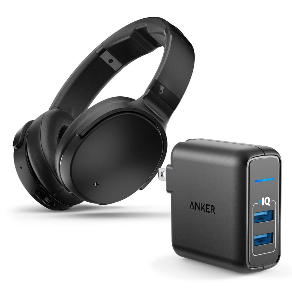 Skullcandy Venue Black ANC Wireless Headphones w/Wall Charger Walmart