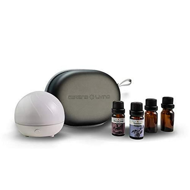 Serene Living Diffuser and Essential Oils Travel Kit Aromatherapy with