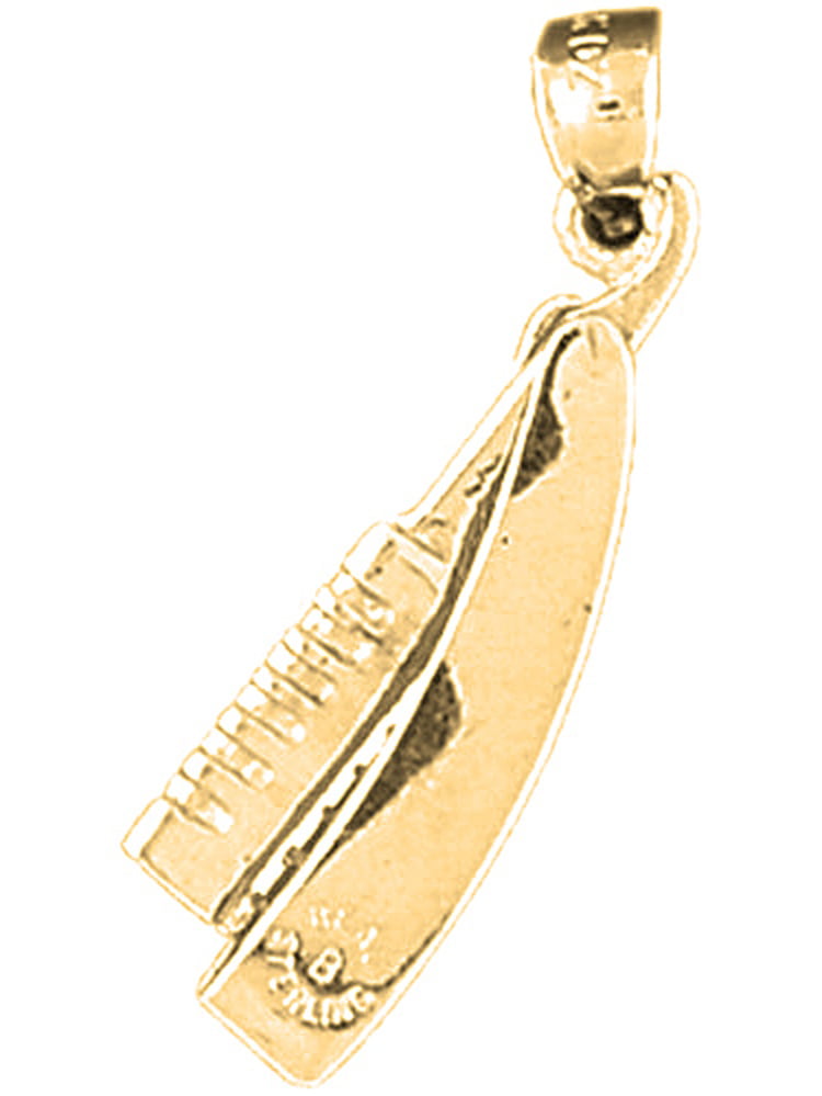 Jewels Obsession Ice Skate Necklace 14K Yellow Gold-plated 925 Silver Ice Skate Pendant with 16 Necklace