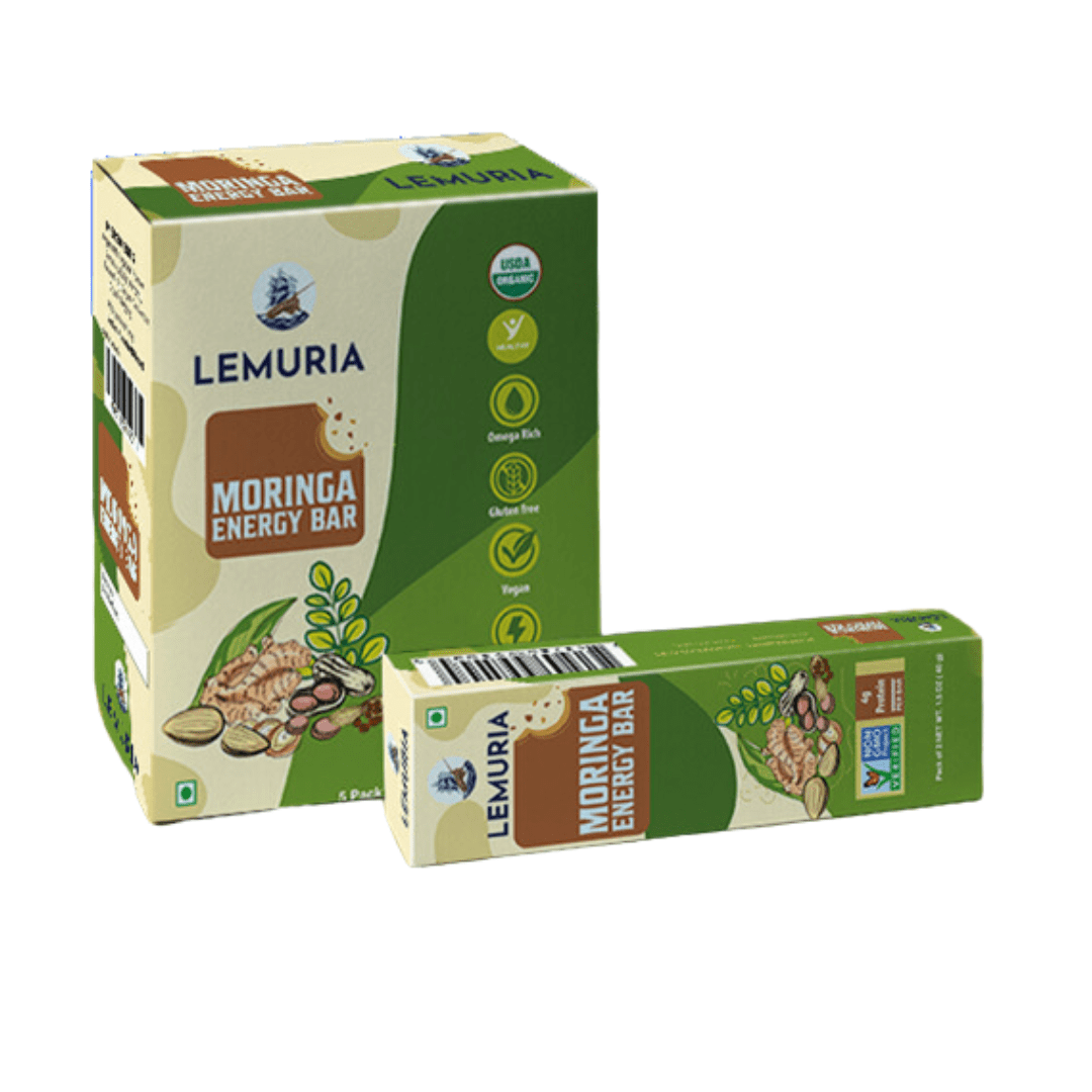 Lemuria - Energy Bar - Vegan Bar - 10 Bars (7 Oz) - Snack Bar