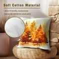 thumbnail image 5 of Fall Throw Pillow Covers 20x20 Set of 2, Watercolor Orange Trees Forest Autumn Season Farmhouse Decorative Pillow Cases Cushion Cover for Sofa Couch Bedroom Living Room Home Decor, 5 of 6