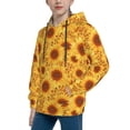 thumbnail image 2 of Daiia Vintage Leopard Print Sunflower for Boys Fashion Hoodies & Sweatshirts with Kangaroo Pocket,Hooded Sweatshirt for Kid, Breathable& Moisture Wicking-X-Large, 2 of 6