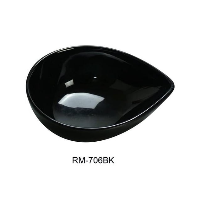 Yanco RM-706BK Rome Goutte d'Eau Forme Plat&44; Noir - 10 oz - Pack de 48