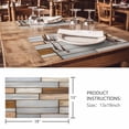 thumbnail image 3 of Placemats Set of 8, Brown Grey Vintage Woven Placemat, Linen Place Mats for Kitchen/Dining Tables, Retro Farmhouse Elegant Pastoral Washable Table Mats for Party, 3 of 8
