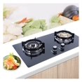 2 Burner Gas Stove Cooktop, 29 Inch Builtin Gas Hob for NG Fuel, Flame