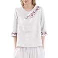 thumbnail image 2 of Womens Shirts Short Sleeve Kelon Womens Blouses Short Sleeve Shirts Cowl Neck Linen Cotton Dressy Casual Trendy Clothes Loose Fit Shirts Business Dressy Casual 2026, 2XL, 2 of 6