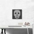 thumbnail image 2 of ARTCANVAS Human Skull Bones Black White Jewel Pixel Canvas Art Print - Size: 12" x 12" (0.75" Deep), 2 of 9