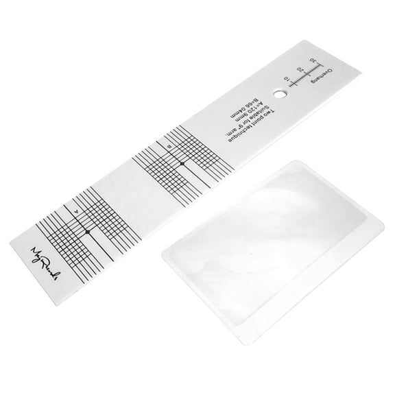 Vinyl Turntable Calibration Tool - Record Player Distance Gauge for Phono Cartridge Stylus Alignment and Protractor