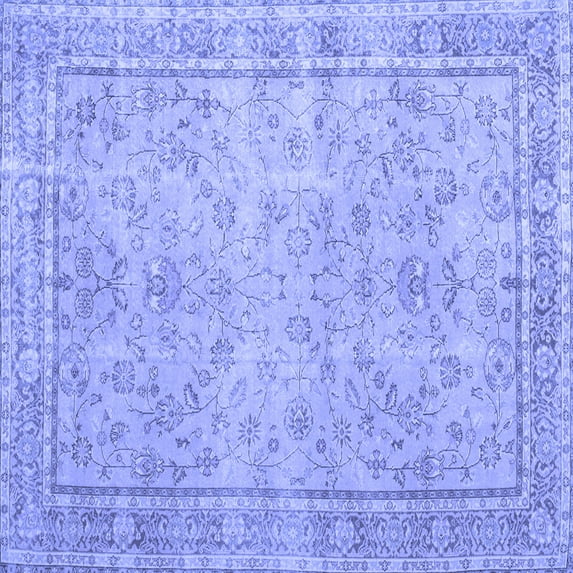 Ahgly Company Indoor Square Persian Blue Traditional Area Rugs, 3' Square