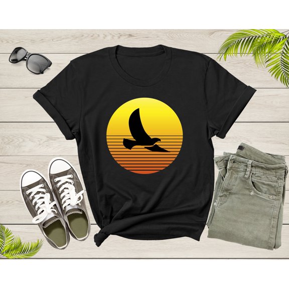 Dove Pigeon Bird Silhouette at Sunset Wildlife Nature Animal T-Shirt Dove Lover Gift T Shirt for Men Women Kids Boys Girls Graphic Tshirt