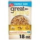Post Great Grains Banana Nut Crunch, Non-GMO, Heart Healthy,Whole Grain Cereal, Crunchy 18 oz (Pack 4)