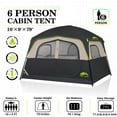 thumbnail image 2 of Carpa HAPPY TRAVEL para 6 Personas, Impermeable, Estilo Cabaña con Cubierta para Lluvia, 2 of 9