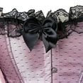 thumbnail image 4 of Grebrafan Corset Women Lace Overlay Bustiers Party Wedding Pink 4XL, 4 of 5