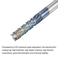 thumbnail image 3 of Uxcell 1/8" Shank 3.175mm x 12mm Diamond Film Coated Carbide Left Hand End Mill Bits 5 Pack, 3 of 6