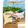 thumbnail image 5 of Fall Outdoor Tablecloth with Umbrella Hole, Farmhouse Orange Stripe Rectangle Tables Zippered Table Cloth Waterproof Tabletop Table Cover Collection for Patio, Garden, Picnic, Camping, Dining, 5 of 6