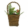 thumbnail image 2 of 15 in. Easter Decoration Woven Basket with Colorful Artificial Flower Blooms and Leafy Greens, 2 of 4