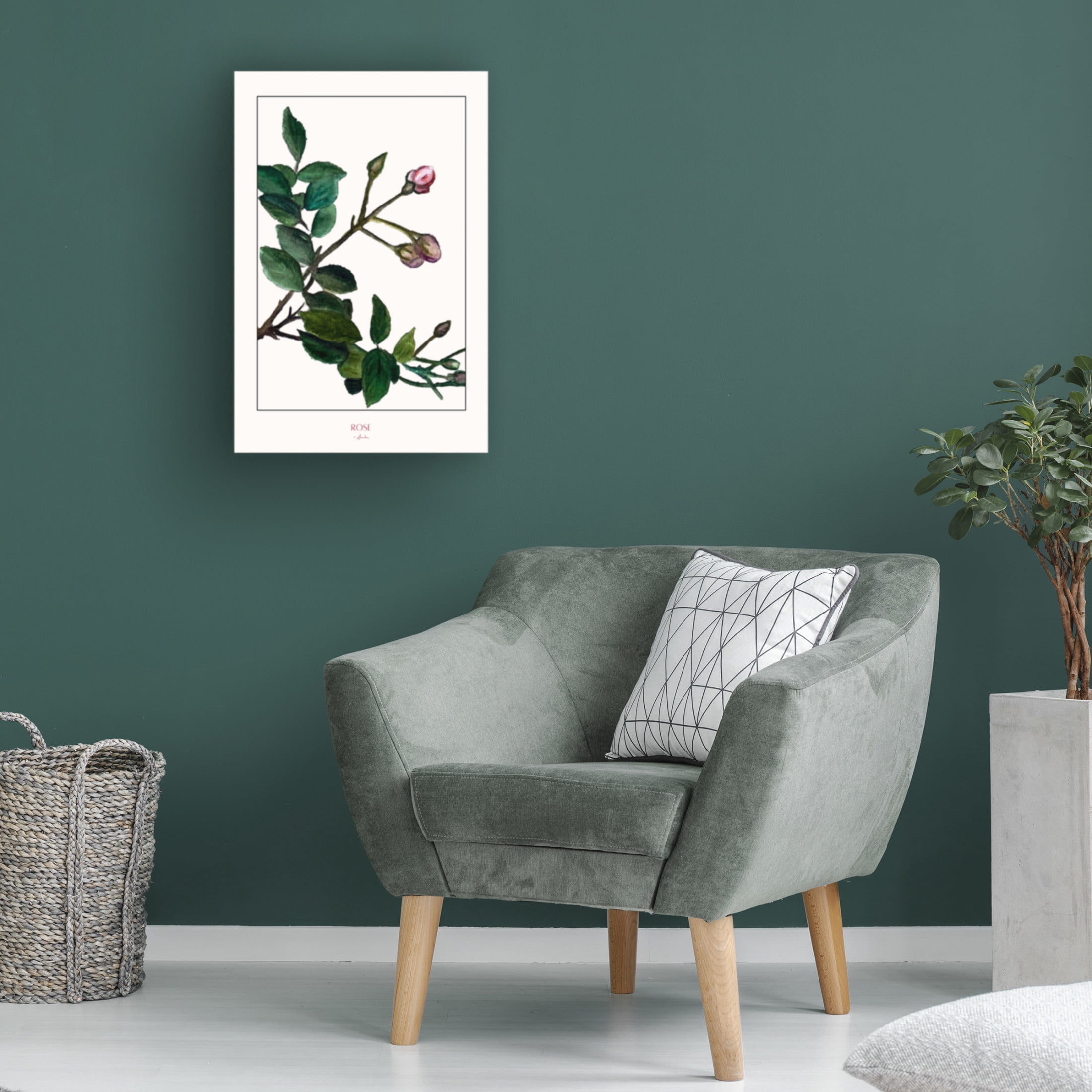 Trademark Fine Art Annika John  Rose Canvas Wall Art