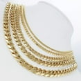 thumbnail image 4 of Men 3/5/7/9/11mm 18-36 inch Gold Cuban Link Chain Necklace Stainless Steel Gift, 4 of 8