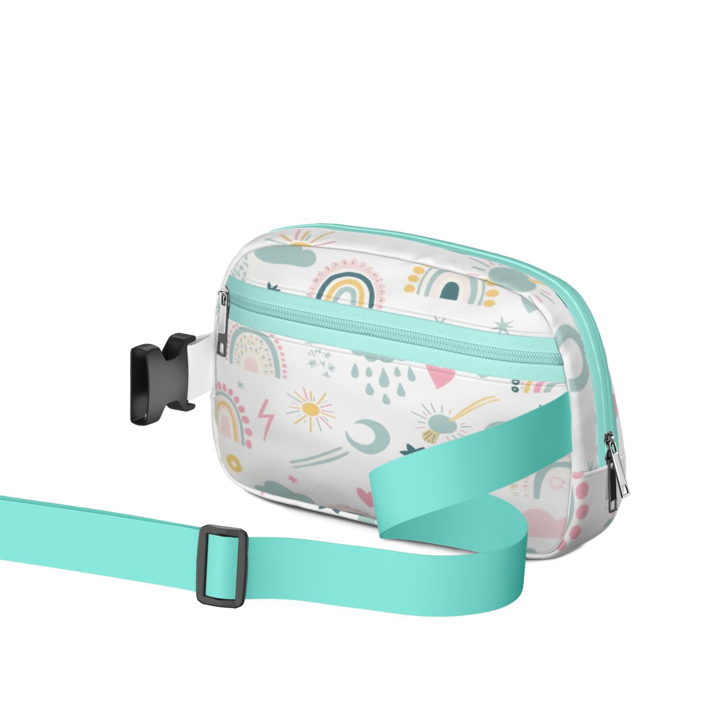 Belt Bag Fashion Adjustable Belt Bag for Travel Rainbow Cartoon HandsFree Running Belt for Jogging for Travel Daily Leisure