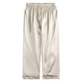 thumbnail image 2 of Gubotare Pyjama Fille Pyjama Petites Grandes Filles Ensemble Pyjama Manches Longues PJs Pyjama (Beige, 4-5 Ans), 2 of 8