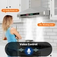 thumbnail image 2 of BRANO 36 inch Wall Mount Range Hood,900 CFM Stove Vent Hood with Voice/Gesture/Touch Control,Stainless Steel Kitchen Hood Vent with 4 Speed Exhaust Fan, LED Adjustable Lights, Memory Mode, 2 of 9