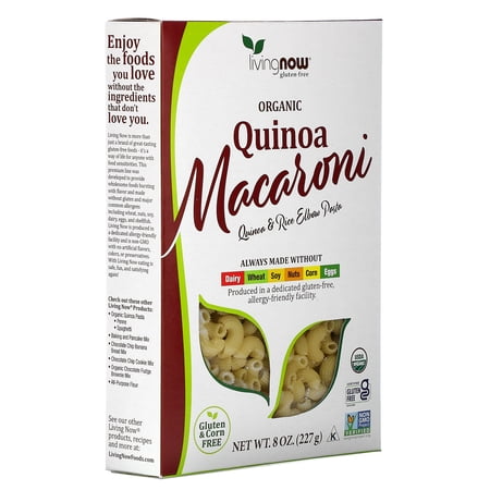 ナウフーズ オーガニック キヌア マカロニ パスタ 227g (8 OZ) NOW Foods Organic Quinoa Macaroni Pasta グルテンフリーパスタ アマランサス 米
