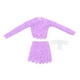 thumbnail image 5 of de abrazadera de 3x 1/6 de tapa y cadera, ropa de muñeca hecha a mano, prenda de ropa en miniatura para figuras de 12 pulgadas. Vestido corporal Violeta, 5 of 8
