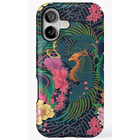 Japanese Motive The Grand Phoenix Art Phone Case for iPhone 11 12 13 14 15 16 17 Pro Max