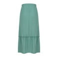 thumbnail image 4 of Ousvtion Pleated Skirts for Women Elastic High Waist Renaissance Skirt Mid Long Patchwork Dress Drawstring Dresses with Pockets Clearance Deals,Mint Green,Small, 4 of 5