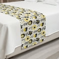 thumbnail image 2 of Abstract Bed Runner, Continuous Pattern of Surreal Design Flowers, Decorative Accent Bedding Scarf for Hotels Homes and Guestrooms, King, Champagne Yellow, by Ambesonne, 2 of 2