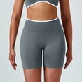 thumbnail image 5 of Breezora Women's Seamless Color Block Yoga Shorts - Scrunch Bum Booty Lifting Gym Shorts with Tummy Control, Workout Tights, 5 of 6