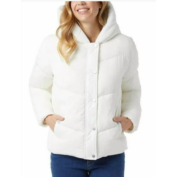 32 Degrees Heat Women’s Quilted Jacket – Lightweight Warm Outerwear - Small - White