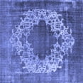 thumbnail image 1 of Ahgly Company Indoor Square Oriental Blue Industrial Area Rugs, 4' Square, 1 of 4