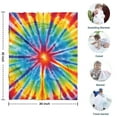 thumbnail image 4 of Colorful Rainbow Tie Dye Spiral Pattern Blanket,Comfortable Soft Flannel Throw Blanket,All Season,Warm Lightweight Blankets for Sofa Bed Couch Living Room Chair,30"x40", 4 of 4