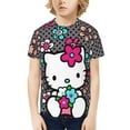 thumbnail image 7 of Hello Kitty T Shirts For Girls Boys, 3d Print Cartoon Graphics T Shirt, Youth Crewneck T-Shirt, Unisex Short Sleeve Top Tees Age 4-16 Years, 7 of 7