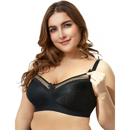 

Gratlin Women s Non-Padded Wirefree Plus Size Maternity Nursing Bra Lace