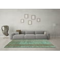 thumbnail image 3 of Ahgly Company Indoor Round Abstract Light Blue Modern Area Rugs, 5' Round, 3 of 4
