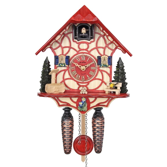 HerrZeit Adolf Herr Quartz Cuckoo Clock - Magic Red