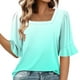 thumbnail image 1 of Blusas de Manga Corta para las Mujeres, Moda Verano Impreso, Blusas de Cuello Redondo, Chaqueta de Manga Corta para las Mujeres, 1 of 6