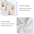thumbnail image 3 of Dreamtimes Bath Towel Sets for Bathroom Hand Towels Fingertip Towels Cute Cupcake White Strawberry 3 Piece Decorative Soft Cotton Absorbent, 3 of 6