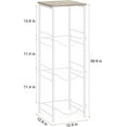 thumbnail image 5 of Water Bottle Storage Holder 5 Gallon Drink Dispenser Stand with Table 3-Tier Heavy Duty Water Cooler Jug Rack Water Bottle Organizer for Kitchen, Office, Living Room, Rustic Grey, 5 of 14