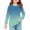 Turquoise-006, variant on Tunic shirts for Girls Crewneck Gradient Shirts Long Sleeve Color Block Sweatshirt Pullover Fashion Spring Outfits Clothes
